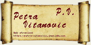 Petra Vitanović vizit kartica